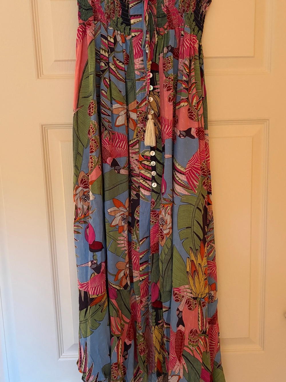 RACHEL Rachel Roy Tropical Floral Maxi Skirt in Pink and Blue